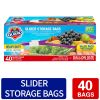 40 Count Slider Storage Bags, Zippered Fresh-keeping Bag, Heavy Duty Food Sorting Storage Bag, Food Preservation Sealed Bag, For Fruit, Grain