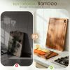 Deep-Carbonized Bamboo Cutting Boards for Kitchen with Wood Storage Stand
