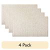 (4 pack)Darby Persian Chenille Kitchen Comfort Mat, Tan, 20'W x34'L