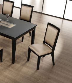 Espresso Set of 2pc Dining Chairs Contemporary Style Wooden Comfort Dining Room Kitchen