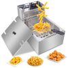 [Old Code: 50481093]EH81 2500W MAX 110V 6.3QT/6L Stainless Steel Single Cylinder Electric Fryer US Plug