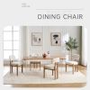 Wooden Dining Chairs Set of 2, Modern Fabric Upholstered Dining Room Chair Kitchen Chairs, Farmhouse Dinner Chair for Kitchen Dining Room