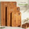 Deep-Carbonized Bamboo Cutting Boards for Kitchen with Wood Storage Stand