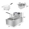 [Old Code: 50481093]EH81 2500W MAX 110V 6.3QT/6L Stainless Steel Single Cylinder Electric Fryer US Plug