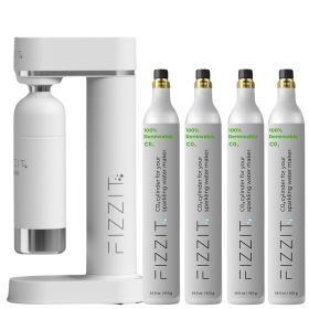 Spärklï Value Pack: Customize Your Hydration with Extra CO2 Gas Cylinders (Color: White, C02 Cylinder: 4 Pack)