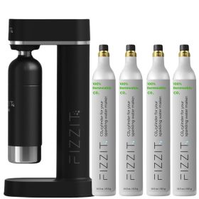Spärklï Value Pack: Customize Your Hydration with Extra CO2 Gas Cylinders (Color: Black, C02 Cylinder: 4 Pack)