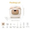 Joydeem Ceramic Rice Cooker, 6 Cups Uncooked Rice Cookers with Pure Ceramic Inner Pot, Healthy & PFOA Free, 3L/3.2 qt, DFB-C300