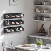 Wall Mounted Storage Bins, 12 Plastic Bins & 3 Metal Rails, Plastic Hanging Stackable Storage Bin for Screws, Nuts, Bolts, Nails